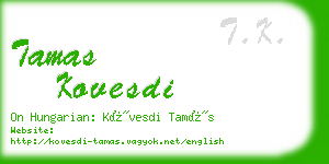 tamas kovesdi business card